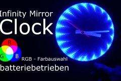 RGB: Infinity Mirror Clock - Batteriebetrieben.
